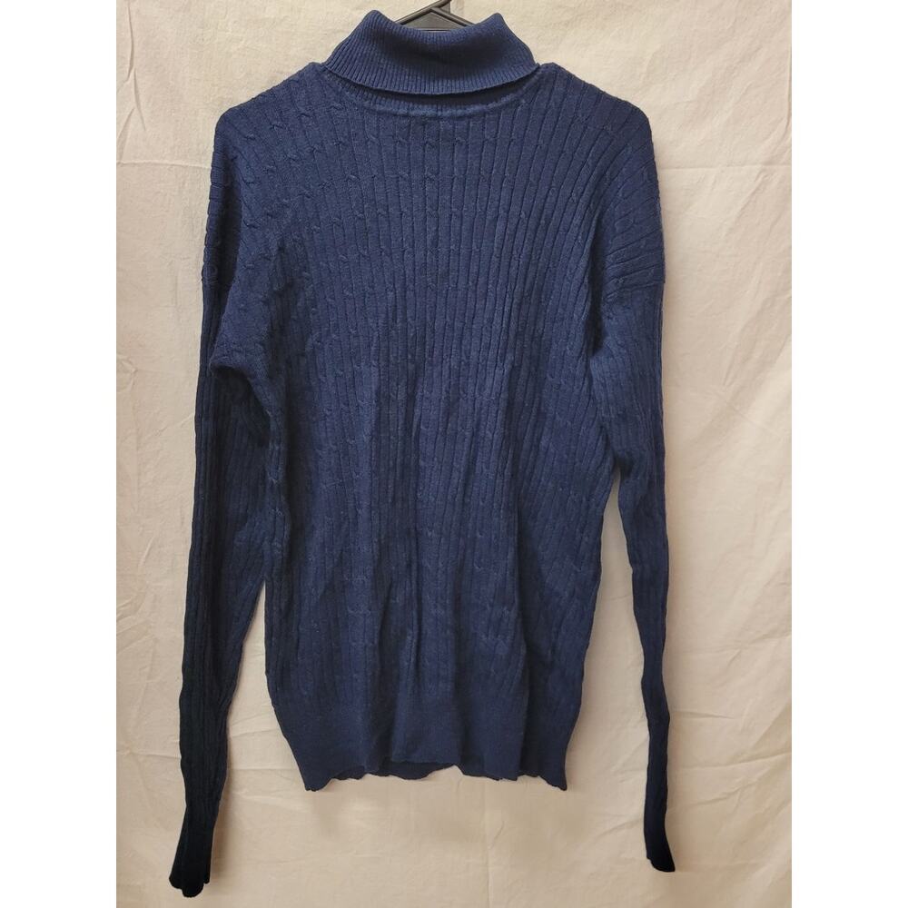 Vintage Quissett Cove Wool Turtleneck Cable-Knit Sweater Size Large 1990's